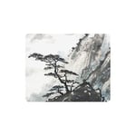 Oriental Chinese Traditional Mountain Landscape Ink Painting Rectangle Non Slip Rubber Comfortable Computer Mouse Pad Gaming Mousepad Mat for Office Home Woman Man Employee Boss Work