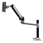 Ergotron LX Desk Monitor Arm, Tall Pole (polished aluminum)