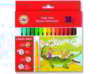 Koh-I-Noor Felt-Tip Pens 30 Colors Cardboard Box - Wikr-061035