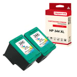 NOPAN-INK - x2 Cartouches compatibles pour HP 344 XL 344XL (C9363EE) compatibles HP HP DeskJet 5700 5740 5745 5900 5940 5943 5950 6500 6520 6540 6540