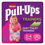 Huggies Pull-Ups Trainers Day, Girl, Size 2-4 Years, Nappy Size 5-6+, 20 BIG KID Training Pants