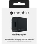 Mophie 18W USB-A Fast Charger UK 3 Pin Mains Wall Charger for USB Devices - 5V