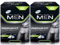 TENA Men Premium Fit Protective Underwear Level 4 Large X16 - 2 Packs of 8 Pants