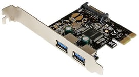 STARTECH - 2-Port PCI-Ex SuperSpeed USB 3.0 Controller Card with SATA Power