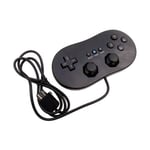 OSTENT Wired Classic Controller Compatible for Nintendo Wii Remote Console Video Game Color Black