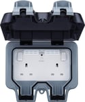 BG Double Switched 13A Outdoor Power Socket with Wi-Fi Extender