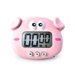 Cute Cartoon Chicken Pig Electronic LCD Digital Countdown Kitchen Timer Cooking Baking Helper Reminder Tool - 1xAAA Battery (not Included)