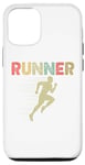 Coque pour iPhone 12/12 Pro Retro Runner Marathon Running Vintage Jogging Fans