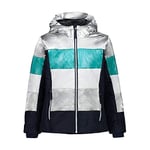 CMP Ski Jacket Glossy Effect, girls, Ski Jacket, 30W0255, Silver-B.Blue, 98