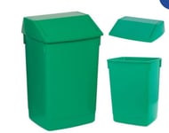 Plastic Green Recycle Bin 60L Kitchen Rubbish Bin Waste Dustbin Recycle Box