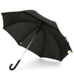Trend Traveller NS 28 B Stor klassisk stormsikker paraply med auto åpning Svart