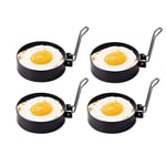 Pancake Mold Ring, 4/5Pcs Non-Stick Egg Rings with Folding Handles, Round Pancake Mould Omelette Mold Frying Egg Cooking Tools Egg Maker Molds (4PCS)