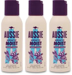 Aussie Miracle Moist Conditioner Mini 75ml | Hydrating | Travel Size X 3