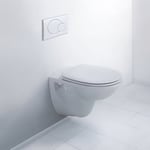 Vägghängd Toalettstol Duravit D-Code 518409 med Mjukstängande Hårdsits
