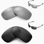 New Walleva Polarized Black + Titanium Lenses For Oakley Crosshair 2.0