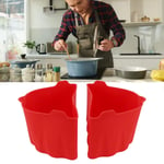 (Red)Silicone Cook Pot Divider 67QT Better Cooking 2Pcs Slow Cooker Liner Good