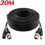 BNC DC CCTV CABLE VIDEO CAMERA DVR POWER EXTENSION LEAD 20M RG59 POWER UKvision