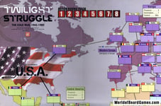 Twilight Struggle Deluxe Mounted Mapboard