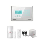 LKM Security Antivol Alarme Maison | Kit Lite2 M2EB Blanc | transmetteur téléphonique | GSM sans Fil | Sirène | Wi-FI | PIR detecteur de Mouvement | Télécommande | Sirene | 433 MHz | Version 2017