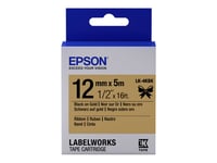 Epson Labelworks Lk-4Kbk - Svart På Guld - Rulle (1,2 Cm X 5 M) 1 Kassett(Er) Etiketttejp - För Labelworks Lw-1000, 300, 400, 600, 700, 900, K400, Z5000, Z5010, Z700, Z710, Z900