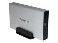StarTech.com Boîtier USB 3.0 pour disque dur SATA III de 3,5 pouces avec support UASP - Boîtier externe HDD 3,5" - Aluminium - Argent - Boitier externe - 3.5" - SATA 6Gb/s - USB 3.0 - argent -...