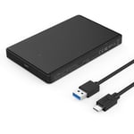 ORICO 2.5 Inch Hard Drive Enclosure Caddy - Portable USB 3.0 Metal Case for 2.5" SATA III SSD/HDD - USB C to USB-A Cable