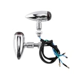 2 st motorcykel kula bärnsten LED blinkers indikator belysning lampa silver