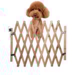 Pet Gate Infällbar Justerbar Hund Skjutdörr Trä Inomhus Hund Gate Dörröppning Trappa Pet Valp Säkerhetsstaket