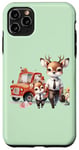 Coque pour iPhone 11 Pro Max Famille de cerfs verts et mignons qui se rendent au travail