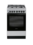 Indesit Is5G4Phss 50Cm Dual Fuel Single Oven Cooker - Stainless Steel
