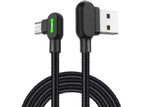 USB till Micro USB vinklad kabel Mcdodo CA-5280 LED, 3m (svart)
