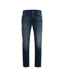 Jack & Jones Jjimike Original Mens Jeans Comfort Fit Blue Denim Cotton - Size 28W/32L