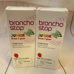 Broncho Stop Junior From 1 Year Cough Syrup relieve dry & chesty cough 2 x 200ml