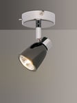 John Lewis Fenix GU10 LED Single Spotlight, Black Pearl Nickel
