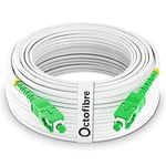 Octofibre - Câble Fibre Optique Orange SFR Bouygues - 70m - Renforcée Avec Blindage Kevlar - Rallonge/Jarretiere Fibre Optique - SC APC vers SC APC - Garantie 10 Ans