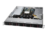 Supermicro Up Superserver 110P-Wtr - Server - Kan Monteras I Rack - 1U - 1-Vägs - Ingen Cpu Upp Till - Ram 0 Gb - Sata/Pci Express - Hot-Swap 2.5" Vik/Vikar - Ingen Hdd - Ast2600 - 10 Gigabit Ethernet - Inget Os - Skärm: Ingen - Svart