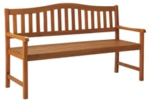 Argos Home Henrietta 3 Seater Wooden Garden Bench Dark Wood