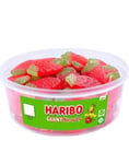 75 stk Haribo Giant Strawbs - Boks med Jordbær Vingummi 825 gram