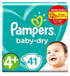 Pampers Baby-Dry Nappies Size 4+ Essential Pack - 41 Nappies