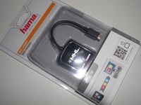 Hama MHL HDMI USB Transfer Mobile Smart Phone To TV Adaptor Black new uk seller