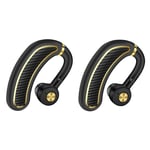 SDJJ Fashion Bluetooth Earphone, Wireless Bluetooth 5.0 Earphones Noise Reduction Handsfree Earbuds Mounting Ear Headphones, for Phone Laptop/Home Office etc (Color : Black gold)