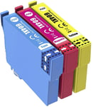 3 Compatible E604XL CMY Ink Cartridges For Epson XP-2200 XP-2205 XP-3200 XP-3205