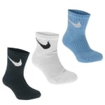 9 x Nike Swoosh Kids Infant Quarter Socks Kids UK 9 - 10 EU 27-28