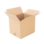 ONLY BOXES AMA621 Lot de 25 boîtes de rangement en carton pour envoi, boîtes de déménagement canal simple renforcé, boîte de rangement, dimensions 30 x 25 x 25 cm, boîtes en carton polyvalentes