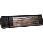 Heat1 infrarød varmelampe m/fjernkontroll, 660-2000W, sort