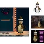 Julbelysning - Living Dekorativ pingvin med LED lyxigt tyg 120cm