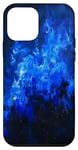 Coque pour iPhone 12 mini Flammes Bleu Foncé Abstrait Flamme Artistique Moderne