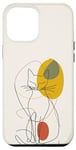 Coque pour iPhone 12 Pro Max Minimalistic Cat Drawing Lines Phone Cover