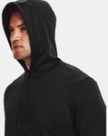 Under Armour Fleece Knit Athletic Pullover Sweatshirt Hoodie Black UK Size Large