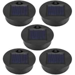 5-pack reservdelar för solcellslampor (övre storlek 7 cm, nedre storlek 6 cm), 7 varmvita LED-lampor, vattentäta [LGL] As Shown